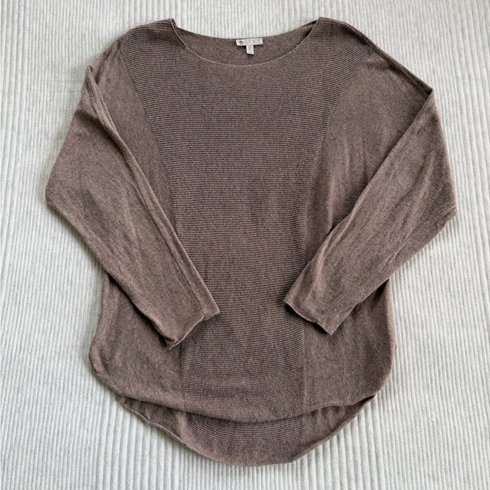Lila Rose Taupe Crew Neck Sweater